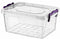 Rectangle Storage Box With Lid Handle 2L Clip lock Plastic Clear Food Container
