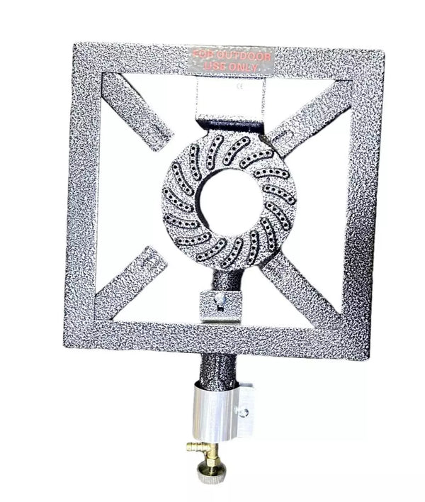 Single Key LPG Gas Burner Ring Cast Iron Outdoor Boiling Camping 27x12.5x27CM