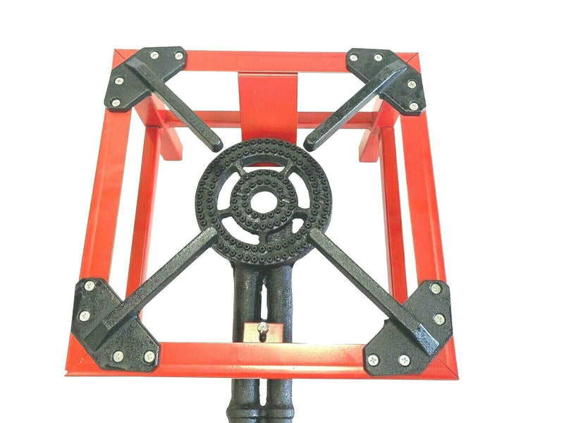 5.1KW 2 KEY HEAVY DUTY SINGLE CAST IRON LPG GAS BOILING BURNER CATERING STOVE