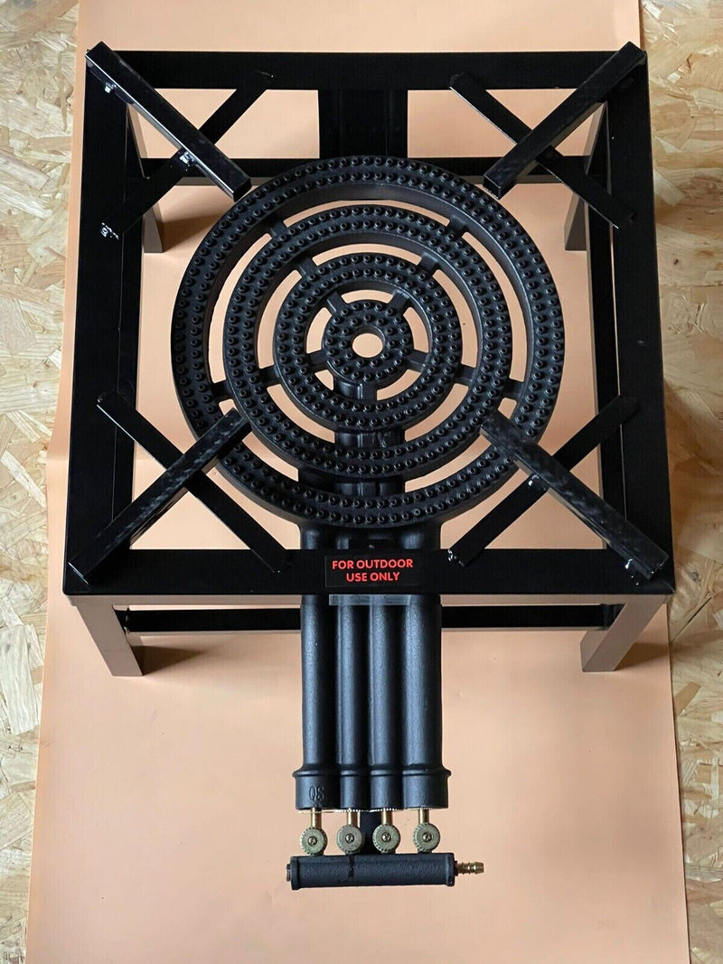 20.8KW 4 KEY HEAVY DUTY SINGLE CAST IRON LPG GAS BOILING RING BURNER CATERING