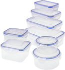 Clear Storage Box Plastic Clip Lid Lock & Fit Home Kitchen Food Container