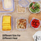 Clear Storage Box Plastic Clip Lid Lock & Fit Home Kitchen Food Container