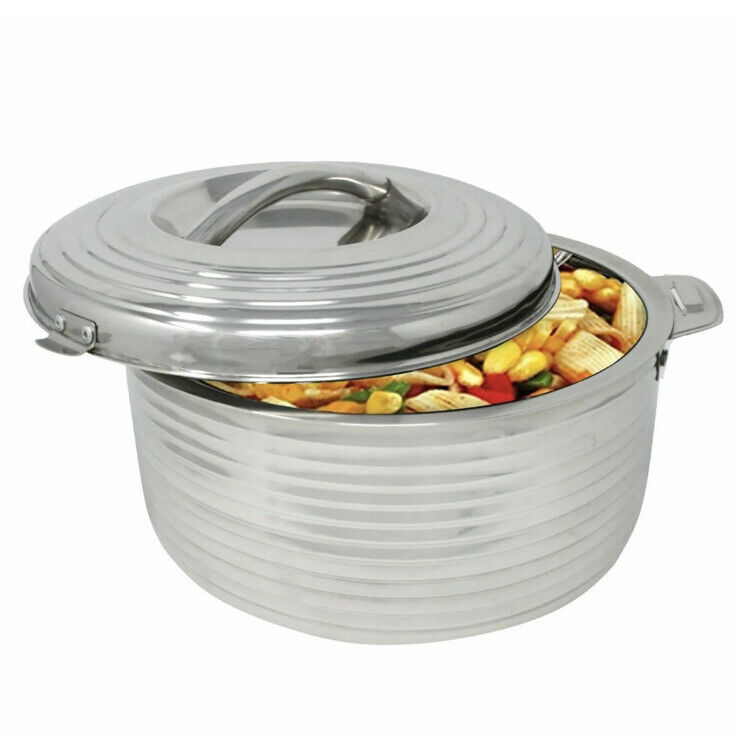 Hotpot Insulated Casserole Serving Dish Stainless Steel Thermal Round Food Warm