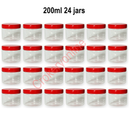 50ml, 100ml, 150ml, 200ml, 250ml, PLASTIC STORAGE CONTAINERS SCREW JARS SUNPET