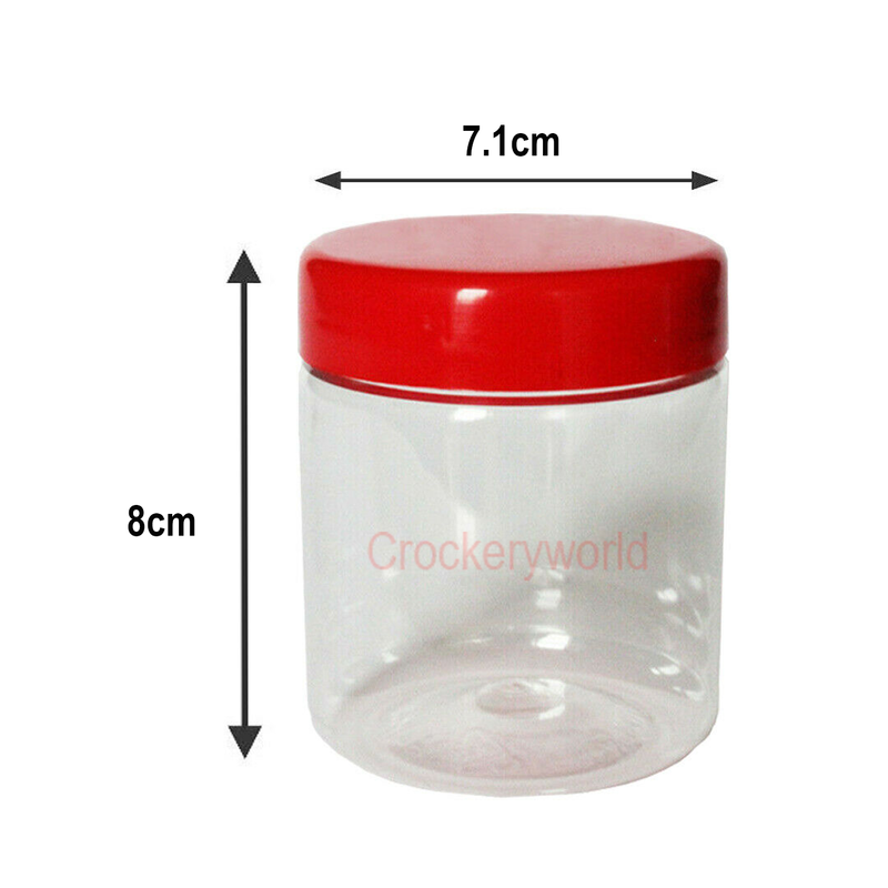 50ml 100ml 150ml 200ml 250ml PLASTIC STORAGE CONTAINERS SCREW