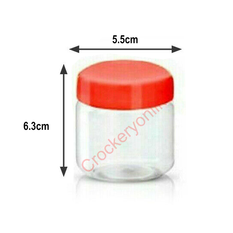 Plastic Storage Jar Containers Pots With Screw Top Lids For Herbs Spices Sunpet