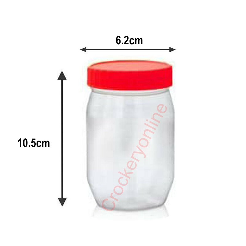 Plastic Storage Jar Containers Pots With Screw Top Lids For Herbs Spices Sunpet