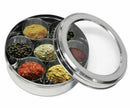 LARGE MASALA DABBA AUTHENTIC SPICES BOX INDIAN SPICE TIN S/STEEL FREE SPOON 7