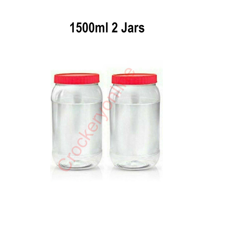 Plastic Storage Jar Containers Pots With Screw Top Lids For Herbs Spices Sunpet