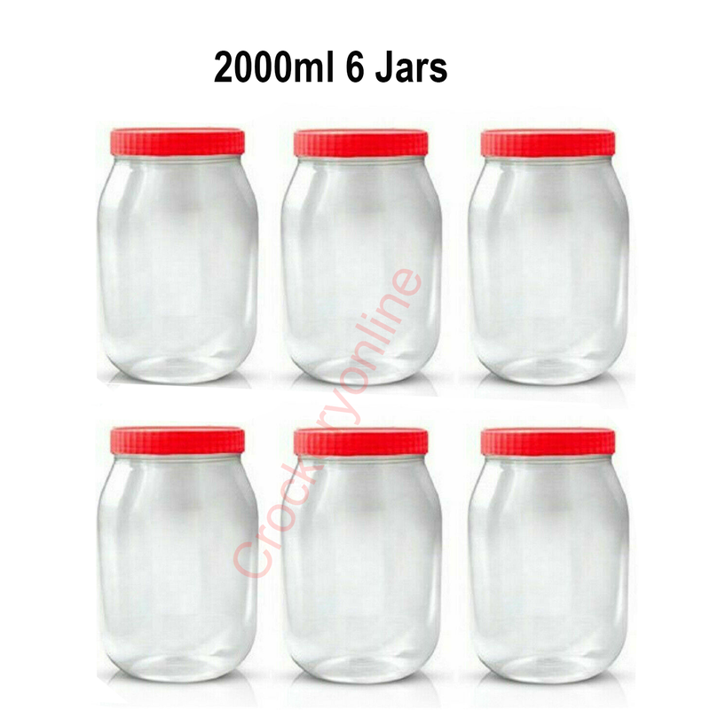 Plastic Storage Jar Containers Pots With Screw Top Lids For Herbs Spices Sunpet