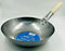 Carbon Steel Wok Deep Chinese Asian Cooking Wooden Handle Stir Fry Pan Flat Pan